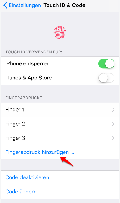 iPhone Touch ID fehlgeschlagen und was tun – Schritt 2