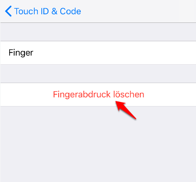 Touch ID fehlgeschlagen iPhone 6 – Touch ID löschen