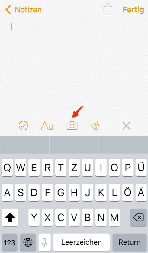 iOS 9/10/10.2: Fotos und Videos einfügen – Schritt 4 