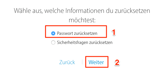 iCloud Passwort vergessen iPhone 6 – Schritt 3