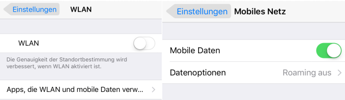 iCloud synchronisiert nicht – WLAN überprüfen