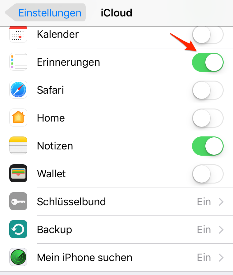 iCloud Sync neu aktivieren – iCloud synchronisiert