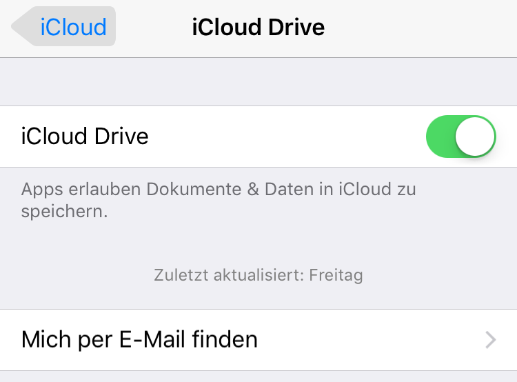 iCloud Drive aktivieren – iCloud nicht synchronisiert Daten