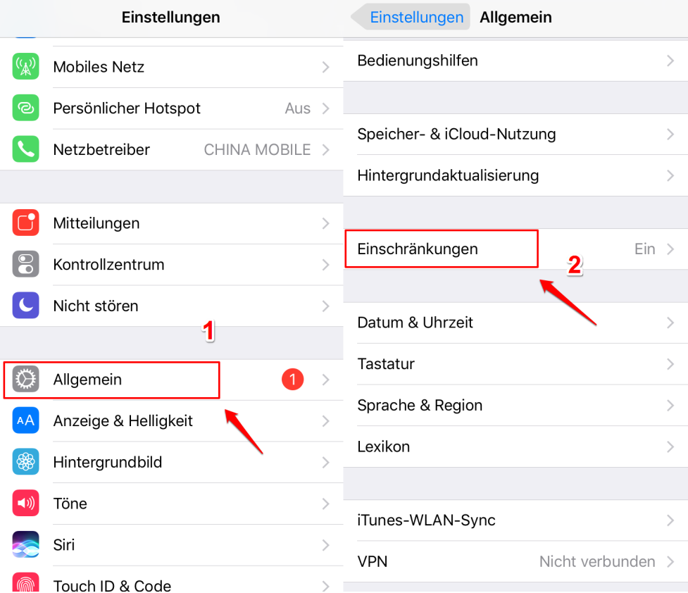 iOS blockieren online – spezifische Inhalte einschränken