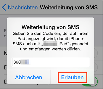 iPhone iMessage mit iPad empfangen – Schritt 5