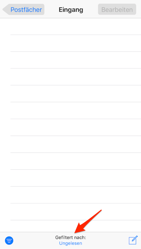 iOS 10 E-Mails filtern – Schritt 3