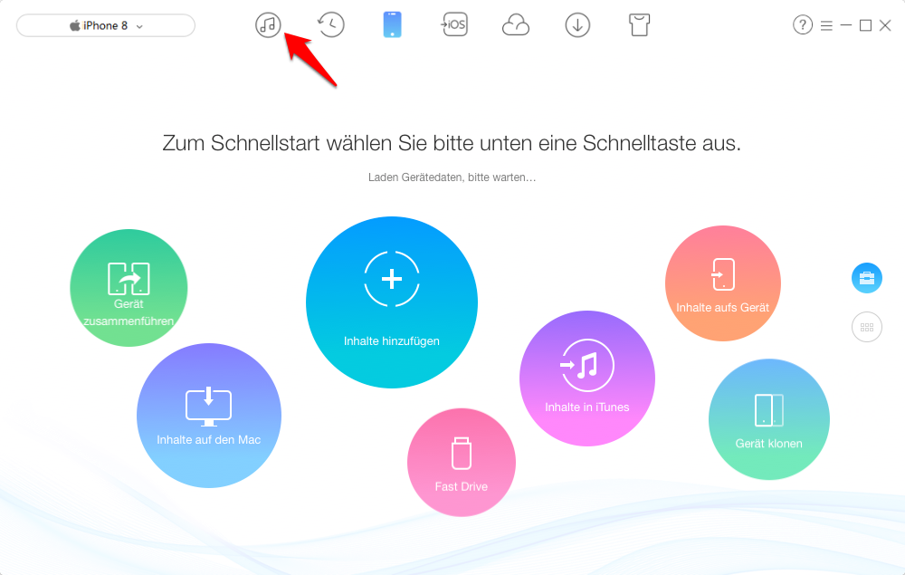 iPhone kann nicht verwendet werden – Daten von iTunes auf iPhone – Schritt 1