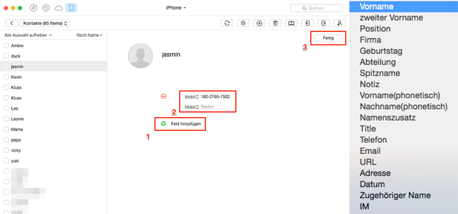iPhone Kontakte mit AnyTrans einfach verwalten