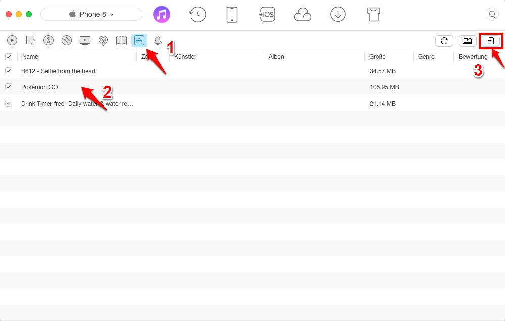 iTunes 12.6.3 nicht laden – Apps in iTunes auswählen
