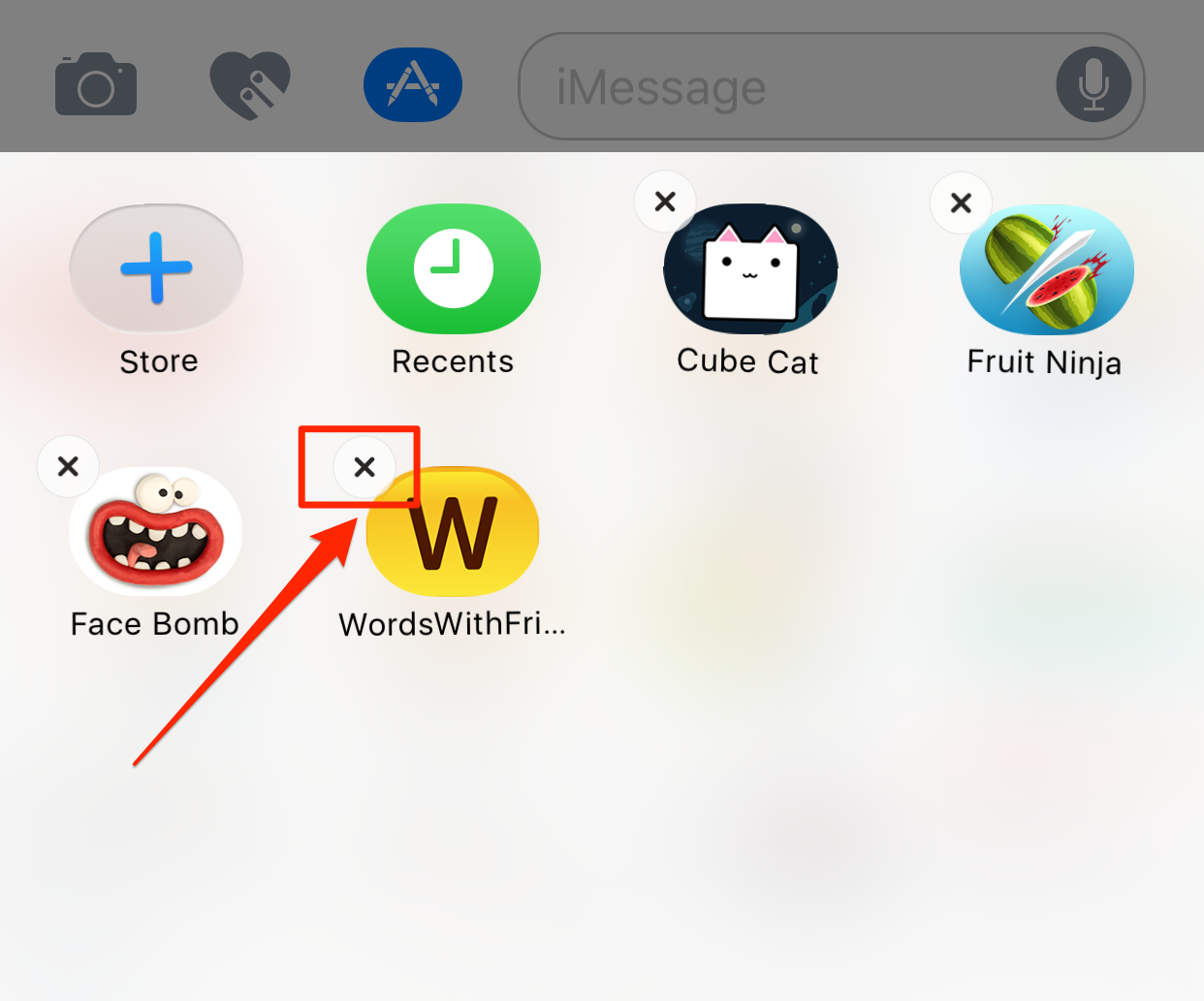 Spiele in iMessage deinstallieren