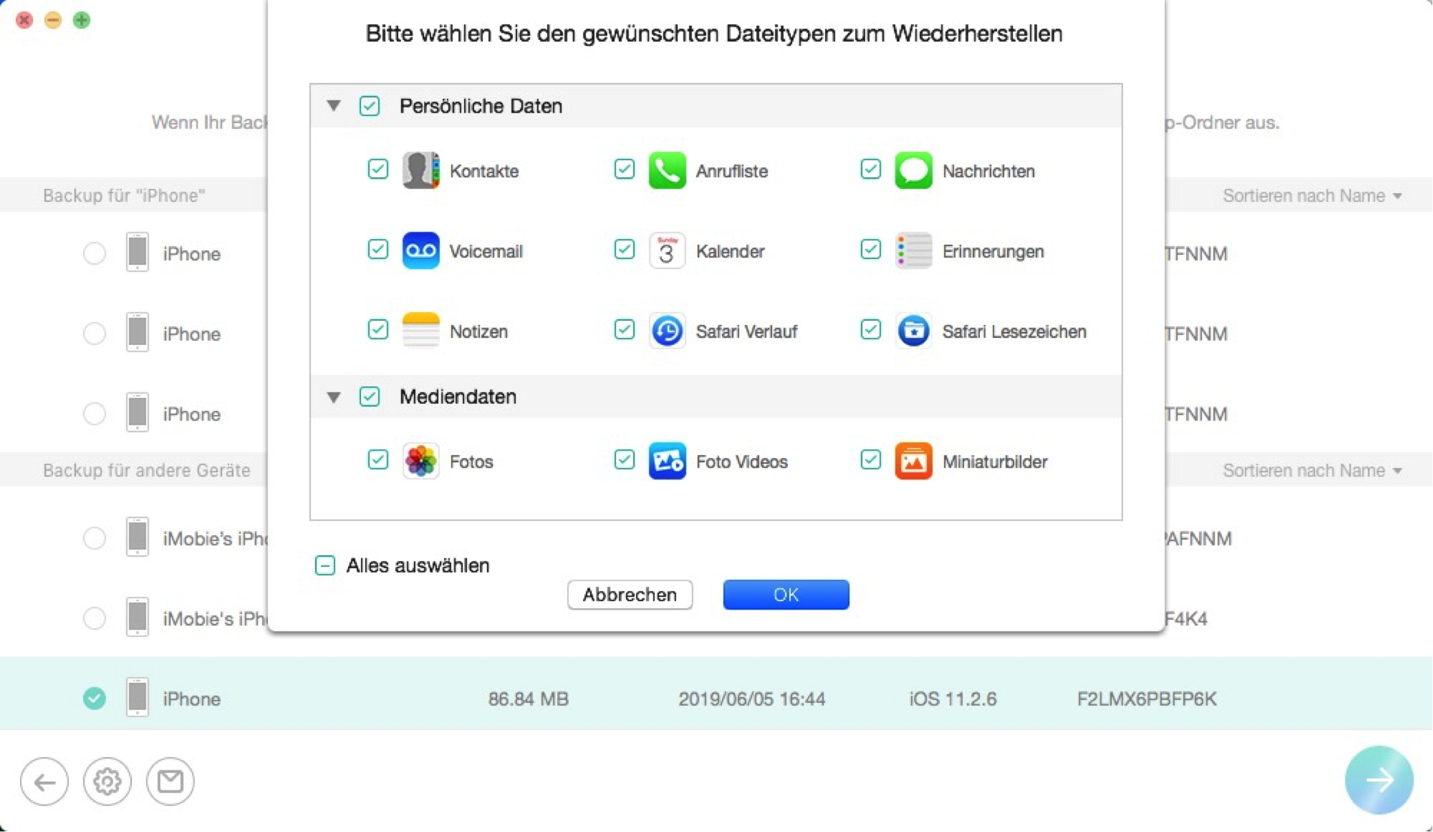 Daten Scan oder Vergleich