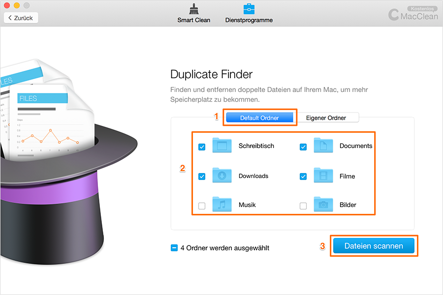 Default Ordner wählen – Schritt2