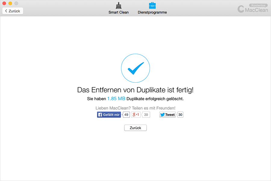 Entfernen beenden und mit Freunden teilen – Schritt4