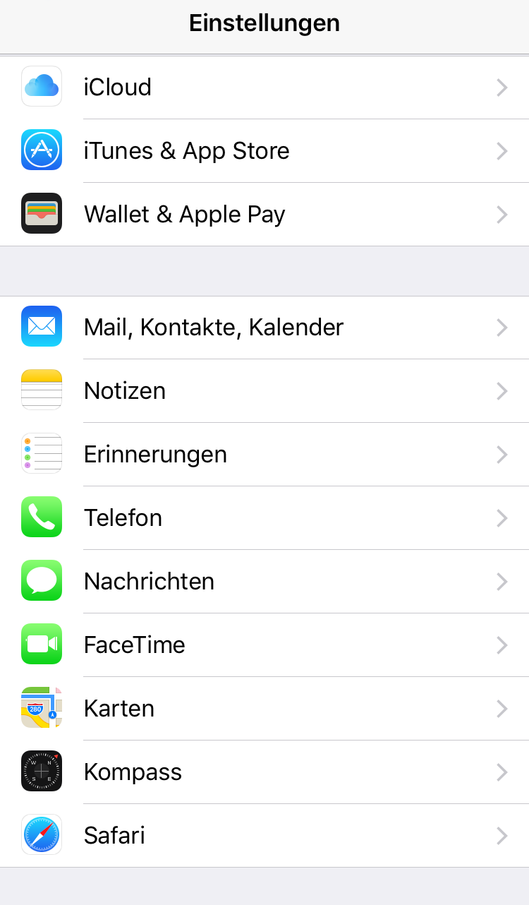 iCloud vom Gerät