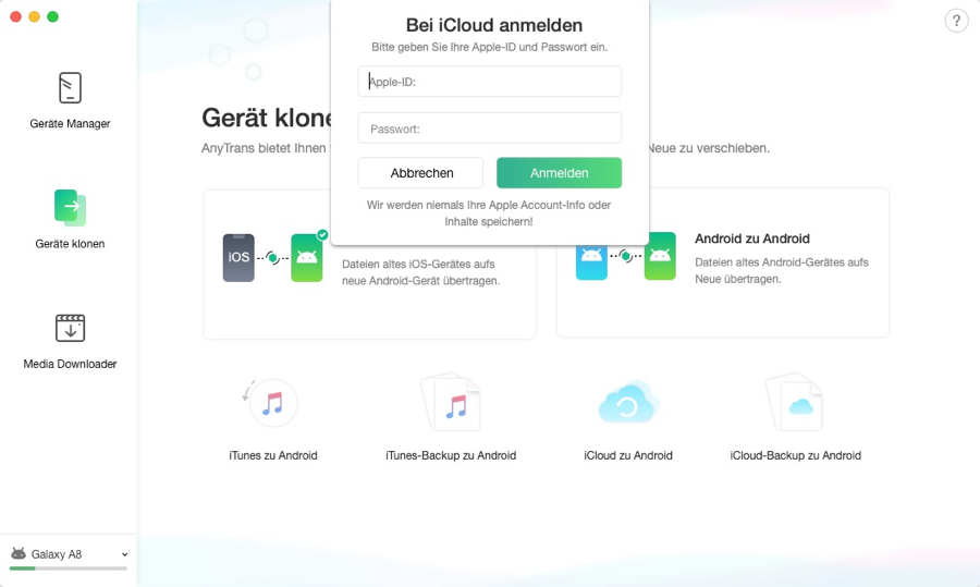 iCloud Backup to Android - 3