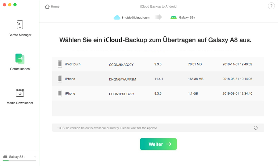 iCloud Backup to Android - 4