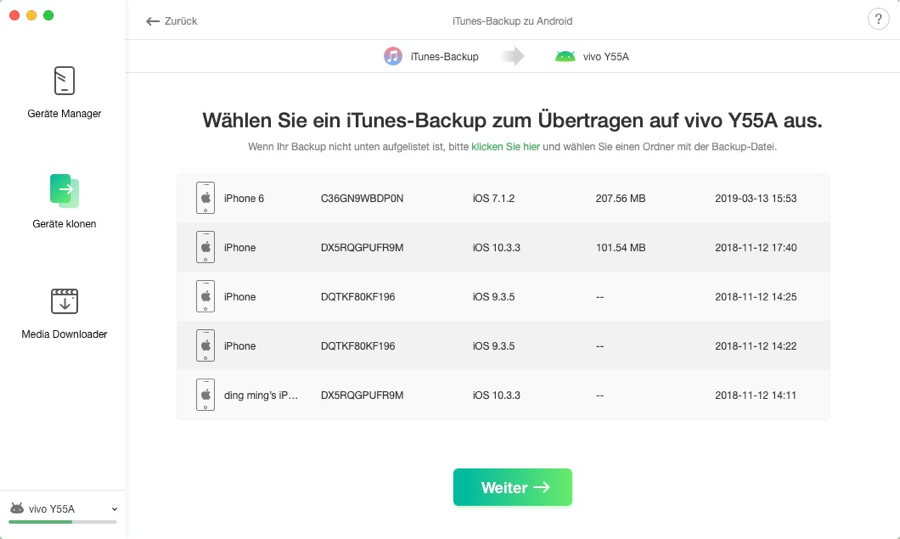 iTunes Backup to Android - 3
