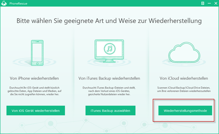 vom iCloud Backup wiederherstellen