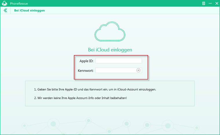 kennwort eingeben
