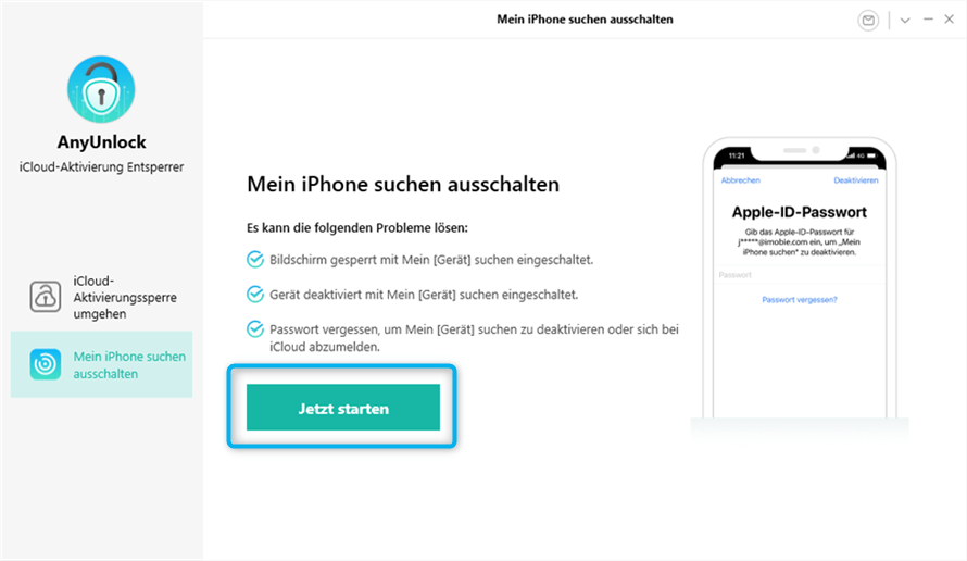 So kann man Mein iPhone/iPad suchen deaktivieren – Schritt 2