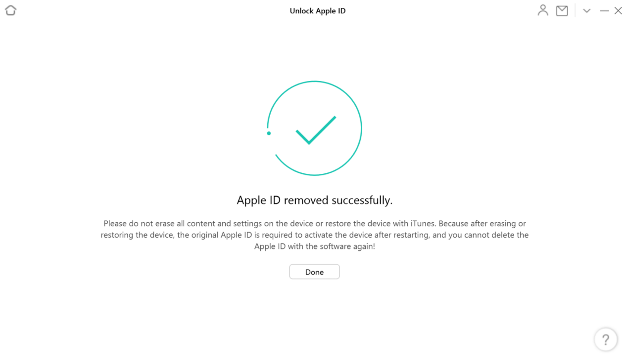 Apple ID wird vollständig von Ihrem Gerät entsperrt