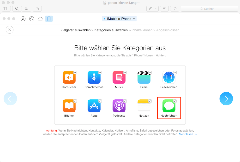 Überschriebene Nachrichten