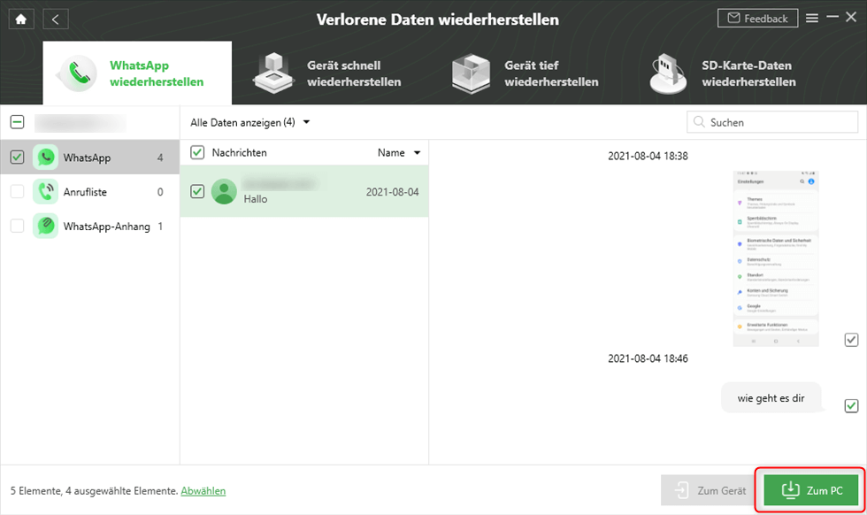 WhatsApp gelöschte Nachrichten wiederherstellen