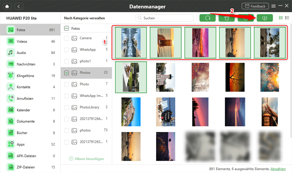 Fotos vom Android auf Mac oder PC übertragen