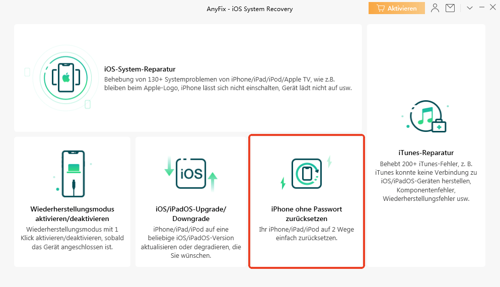 iPhone ohne Passwort zurücksetzen