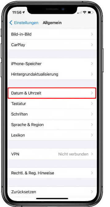 Datum und Uhrzeit korrekt einstellen