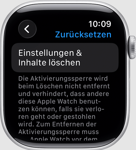 Apple Watch direkt zurücksetzen
