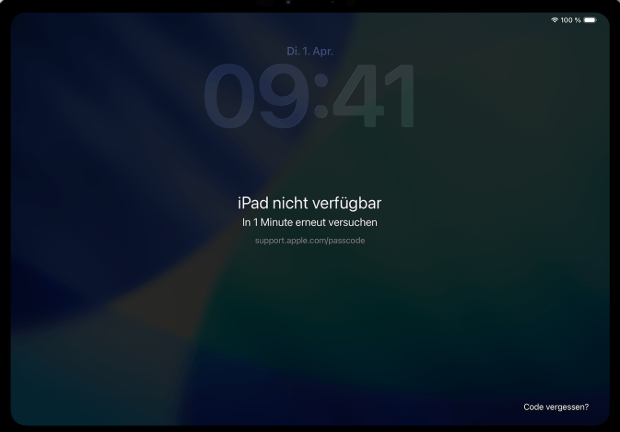 iPad nicht verfügbar