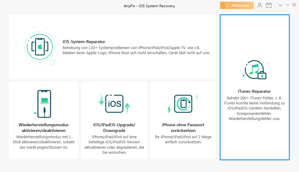 AnyFix iTunes Reparatur