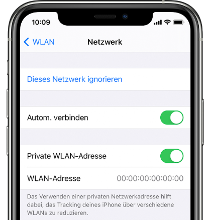 Private WLAN-Adresse