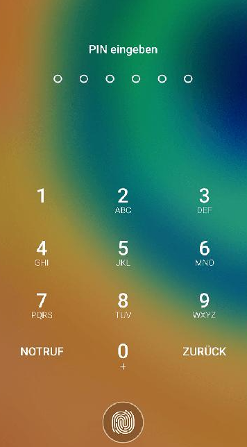 Huawei Handy Sperrbildschirm mit PIN oder Muster zur Entsperrung