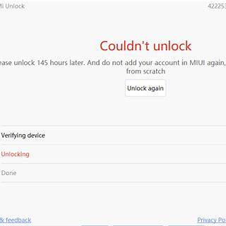 Mi Unlock zeigt Wartezeit beim Xiaomi Bootloader Unlock