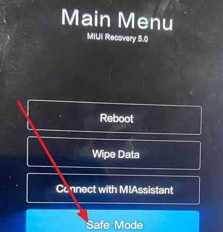 Xiaomi Recovery Mode mit Safe Mode bei einer Neustart-Schleife