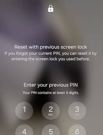Samsung Galaxy nach falschen Entsperrversuchen mit vorheriger PIN entsperren