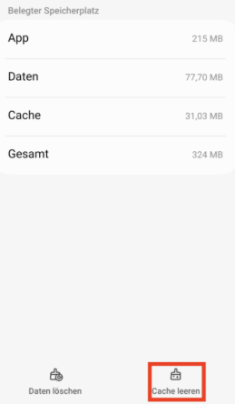 Cache leeren