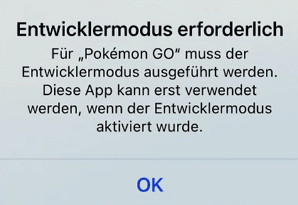 iOS Entwicklermodus