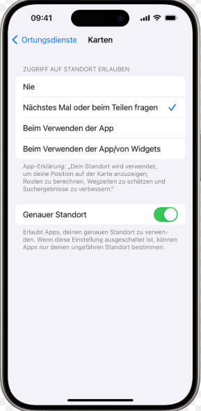Genauer Standort