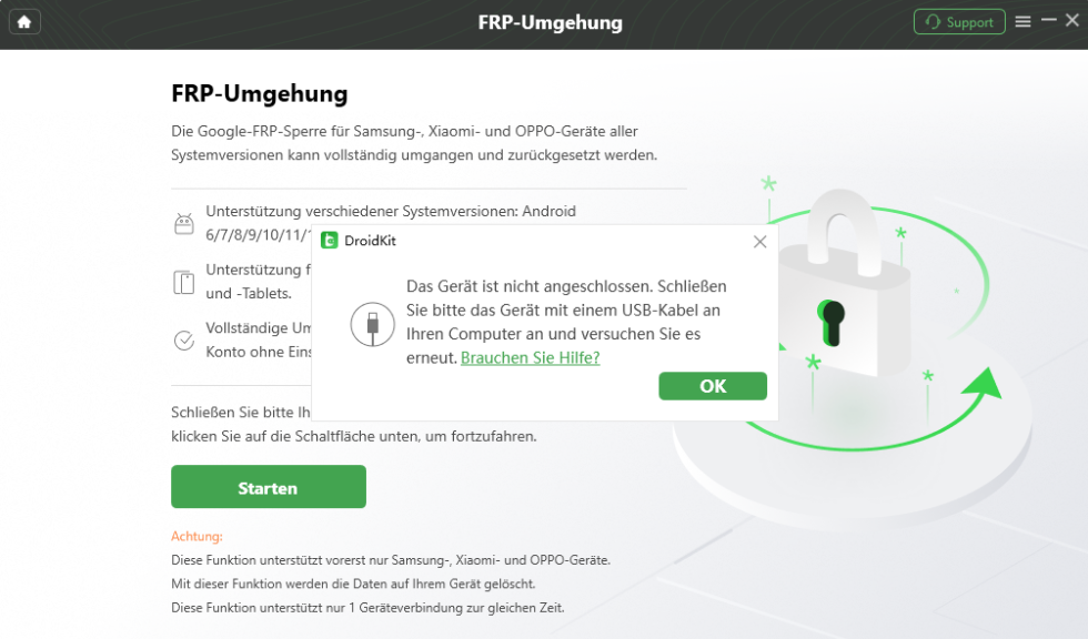 Verbinden Sie Ihr Gerät mit dem Computer