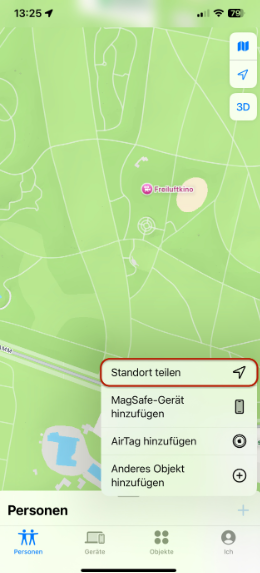 Standort teilen