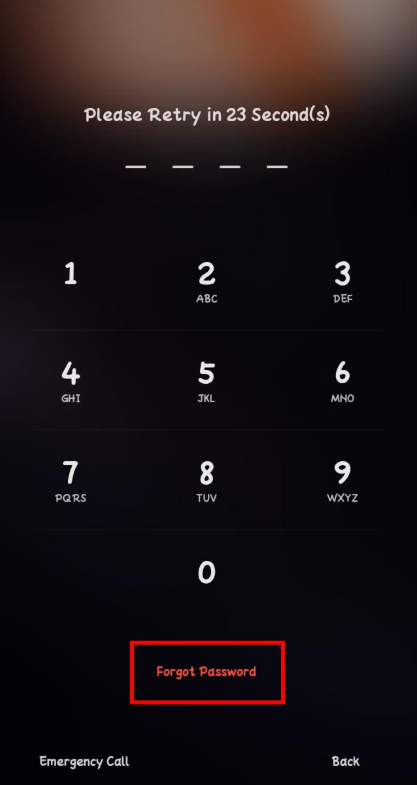 OPPO Handy gesperrt mit PIN oder Muster auf dem Bildschirm