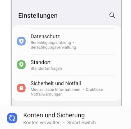 Samsung Account vom Galaxy Smartphone entfernen