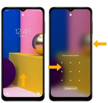 Samsung Galaxy A12 gesperrter Bildschirm mit PIN Eingabe