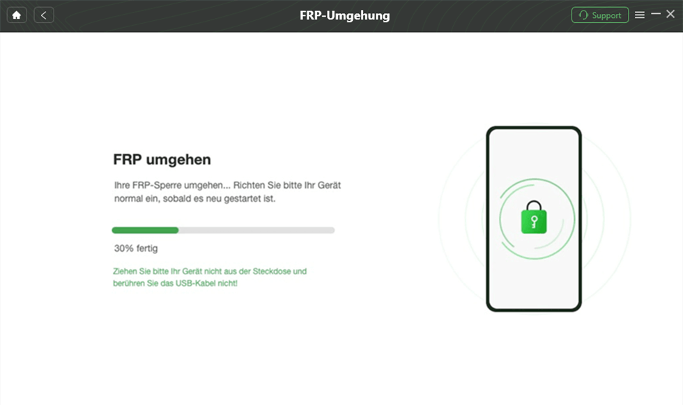 DroidKit - FRP-Umgehung - Warten Sie geduldig