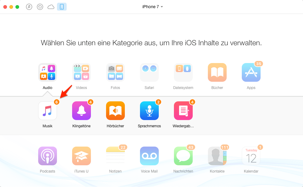 iPhone Musik löschen – Schritt 3
