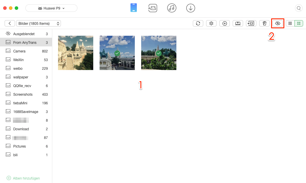 Fotos & Bilder verstecken Android - Schritt 3