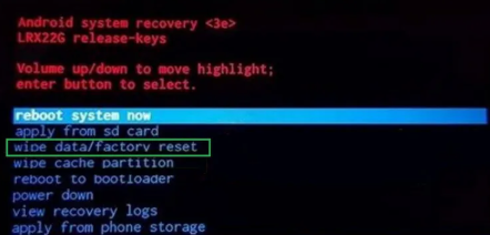 bestätigen Sie mit dem Power-Button.